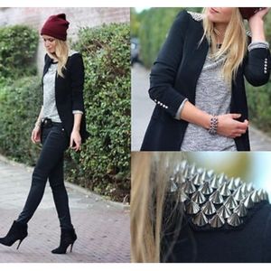 Zara studded blazer XS